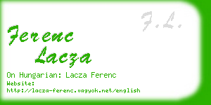 ferenc lacza business card